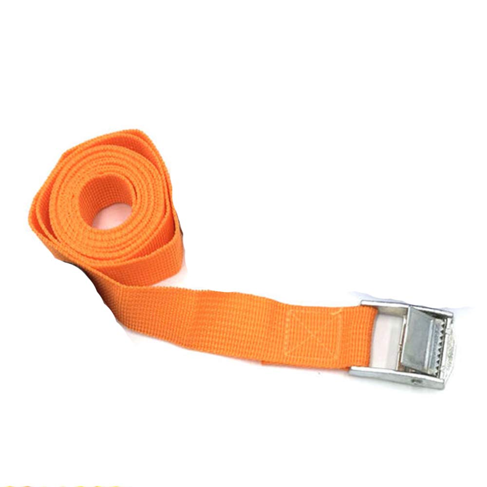 tooloflife 25mm*6m Zurrgurt Cam Buckle Gurte Ratschenriemen Spanngurt Befestigungsgurt Schnalle Gurt Verstellbare Cargo Gurte für Motorrad Auto Gepäck Anhänger - Orange von tooloflife