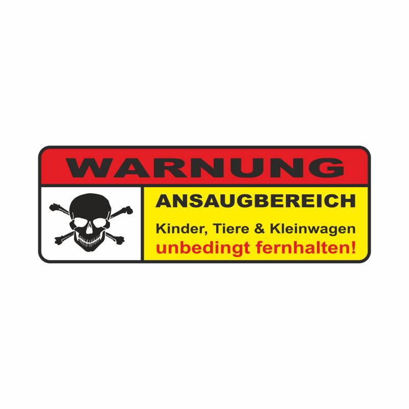 tradercat Auto Aufkleber Ansaugbereich - 14,5 x 5,5 cm Sticker für alle glatten Oberflächen - Fenster, Seitenspiegel, Heckscheibe, Motorhaube, Fahrzeug - Digitaldruck von tradercat