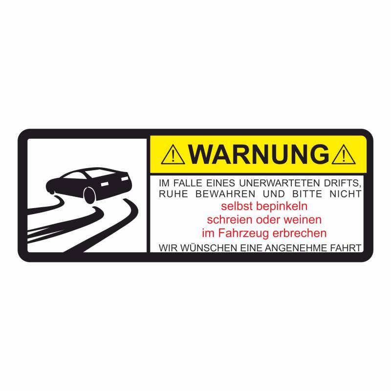 tradercat Auto Aufkleber Berühren Zahnausfall Tuning Sticker für alle Oberflächen -15x5cm - Fenster, Seitenspiegel, Heckscheibe, Motorhaube, Fahrzeug – Digitaldruck von tradercat