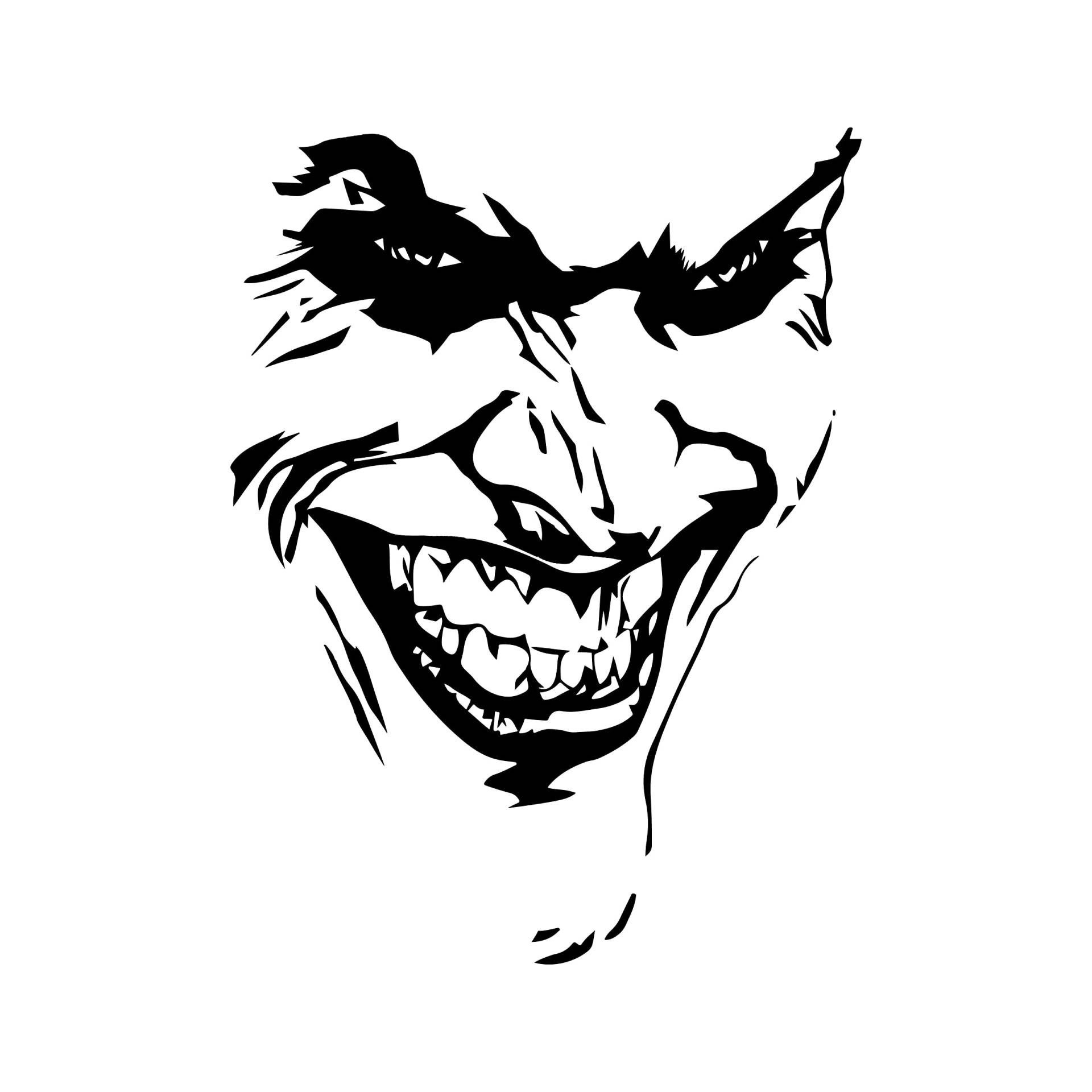 tradercat Auto Aufkleber Joker Face - 50x67cm - Sticker für alle Oberflächen - Fenster, Seitenspiegel, Heckscheibe, Motorhaube, Fahrzeug – mit Anleitung (Dunkelblau) von tradercat