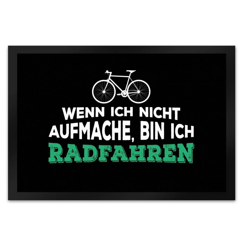 Wenn ich Nicht aufmache Bin ich Radfahren Fußmatte XL mit Fahrrad Motiv von trendaffe