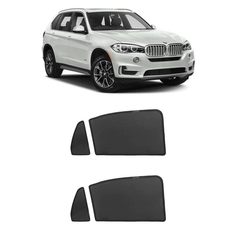 TUNEZ® Sunshades – Individuelle Seitenscheiben-Sonnenblenden magnetischer Sonnenschutz für die Hecktür (kompatibel mit BMW X5, F15 Baujahr 2014-2018) von tunez