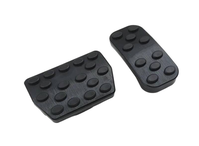 Fußpedalauflage Gasbremse Für Ford Für Rand 2015~2021 Dekorative Accelerator Brems Fuß Rest Pad Gleitschutz Metall Abdeckungen Aluminium Auto Geändert Pedal Fußstütze Auto Pedal(Black) von tusgt