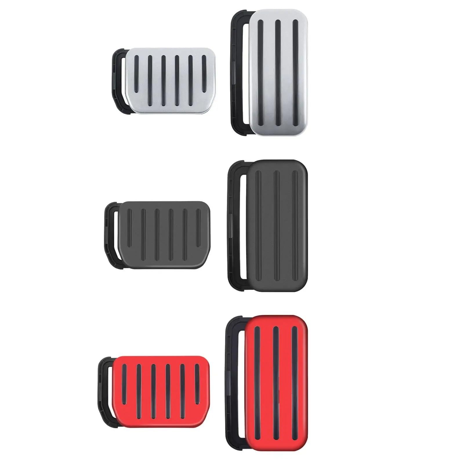 Fußpedalauflage Gasbremse Für Tesla Für Modell 3 Für Modell Für Y Automotive Zubehör 2X Auto Fuß Pedal Pads Set Bremse Gaspedal Abdeckungen Fußstütze Auto Pedal(Red) von tusgt