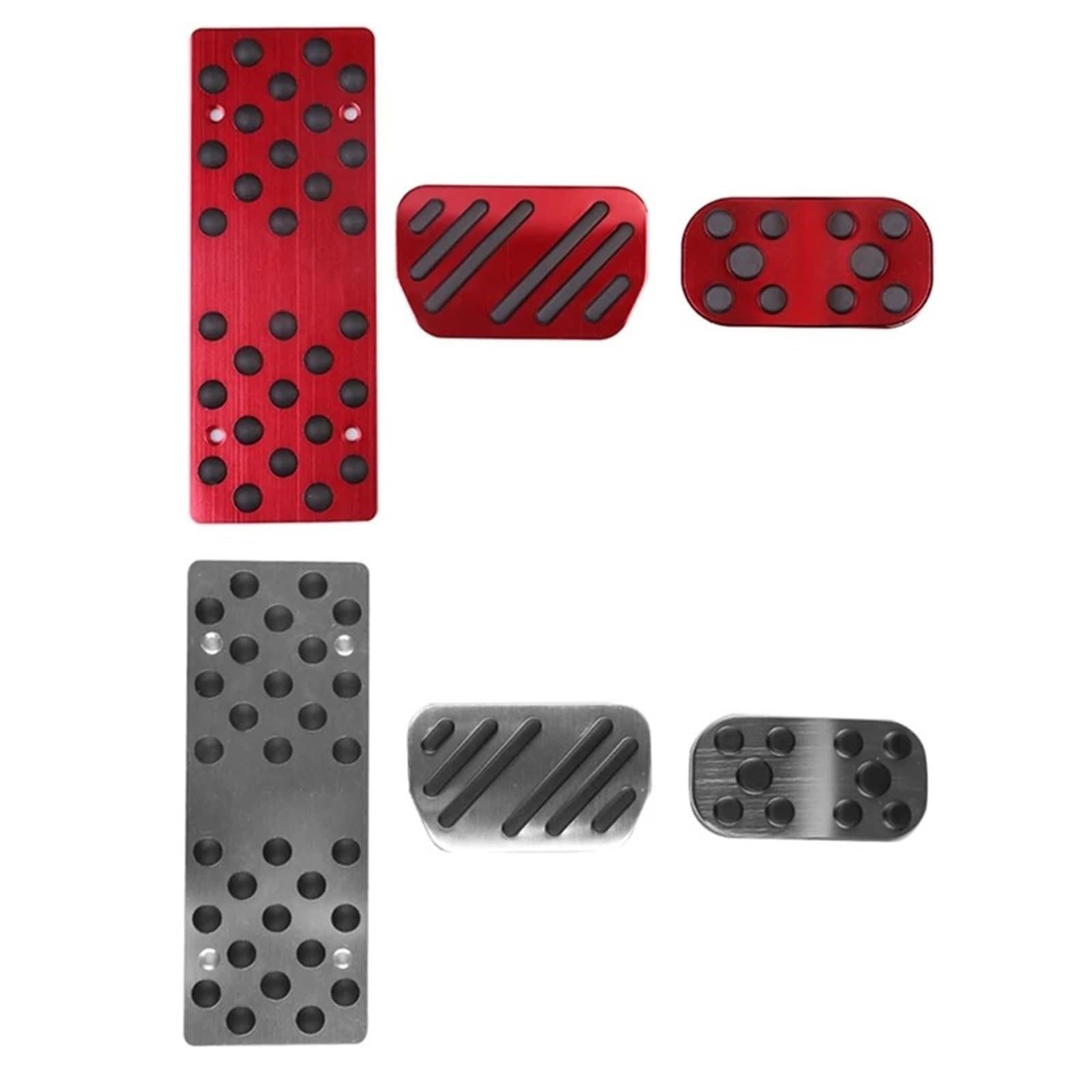 Fußpedalauflage Gasbremse Für Toyota Für Raize 2020-2022 Accelerator Gas Kraftstoff Bremspedal Rest Pedal Pads Matten Abdeckung Aluminium Legierung Fuß Pedal Fußstütze Auto Pedal(Red) von tusgt