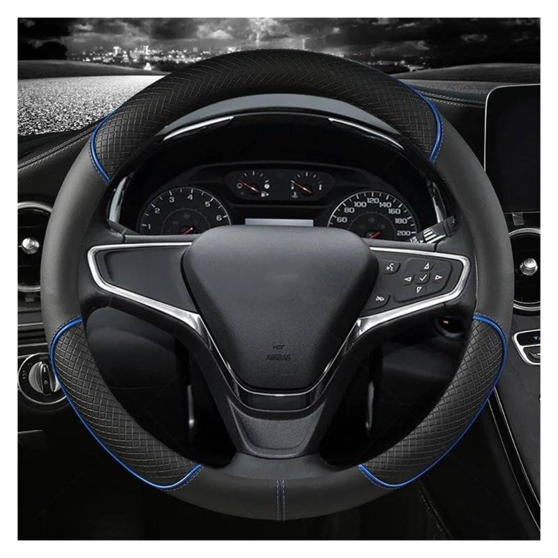 Lenkradhülle Für Chevrolet Für Cruze Für Malibu Für Sail Für Spark Für Equinox Für Trax Auto Lenkräder Abdeckung 38 cm 15 "Leder Auto Lenkradabdeckung(Blue) von tusgt