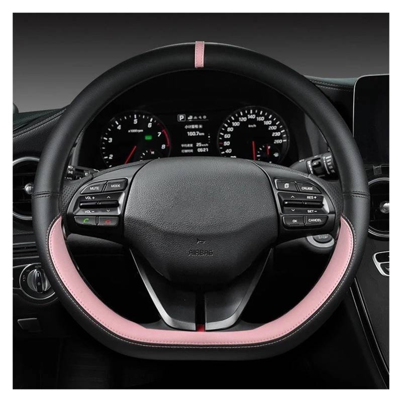 Lenkradhülle Für Hyundai Für I30 Für Creta Für Tucson Für Ix35 Für Elantra Für Santa Fe Für Kona Für I40 Auto Lenkrad Abdeckungen 38 cm Auto Lenkradabdeckung(PINK D Shape) von tusgt