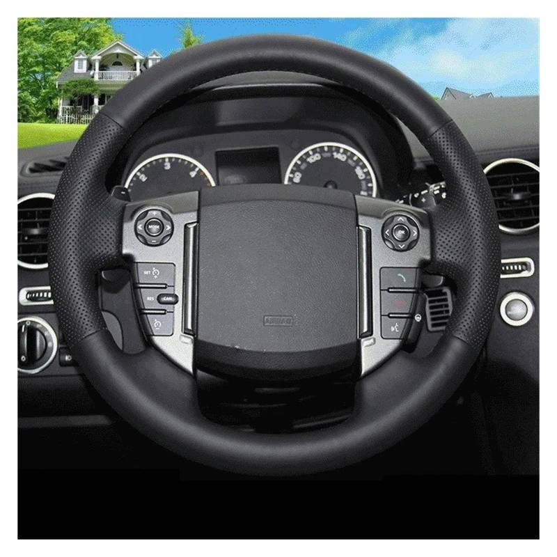 Lenkradhülle Für Land Für Rover Für Range Für Rover Für Evoque Für Discovery 4 Wildleder Leder Hand Nähen Auto Lenkrad Abdeckung Auto Lenkradabdeckung(4 Black) von tusgt