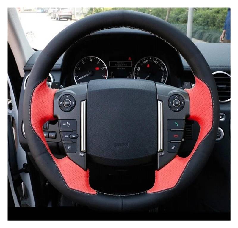 Lenkradhülle Für Land Für Rover Für Range Für Rover Für Evoque Für Discovery 4 Wildleder Leder Hand Nähen Auto Lenkrad Abdeckung Auto Lenkradabdeckung(4 red) von tusgt