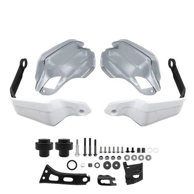 Motorrad-Handschützer Für XL750 Für Transalp 2023 Motorrad Handschutz Erweiterungen Zubehör Hand Schutz Deflektoren Windschutzscheibe Stück Griffschutz Schild(B - White A - White Grey) von tusgt