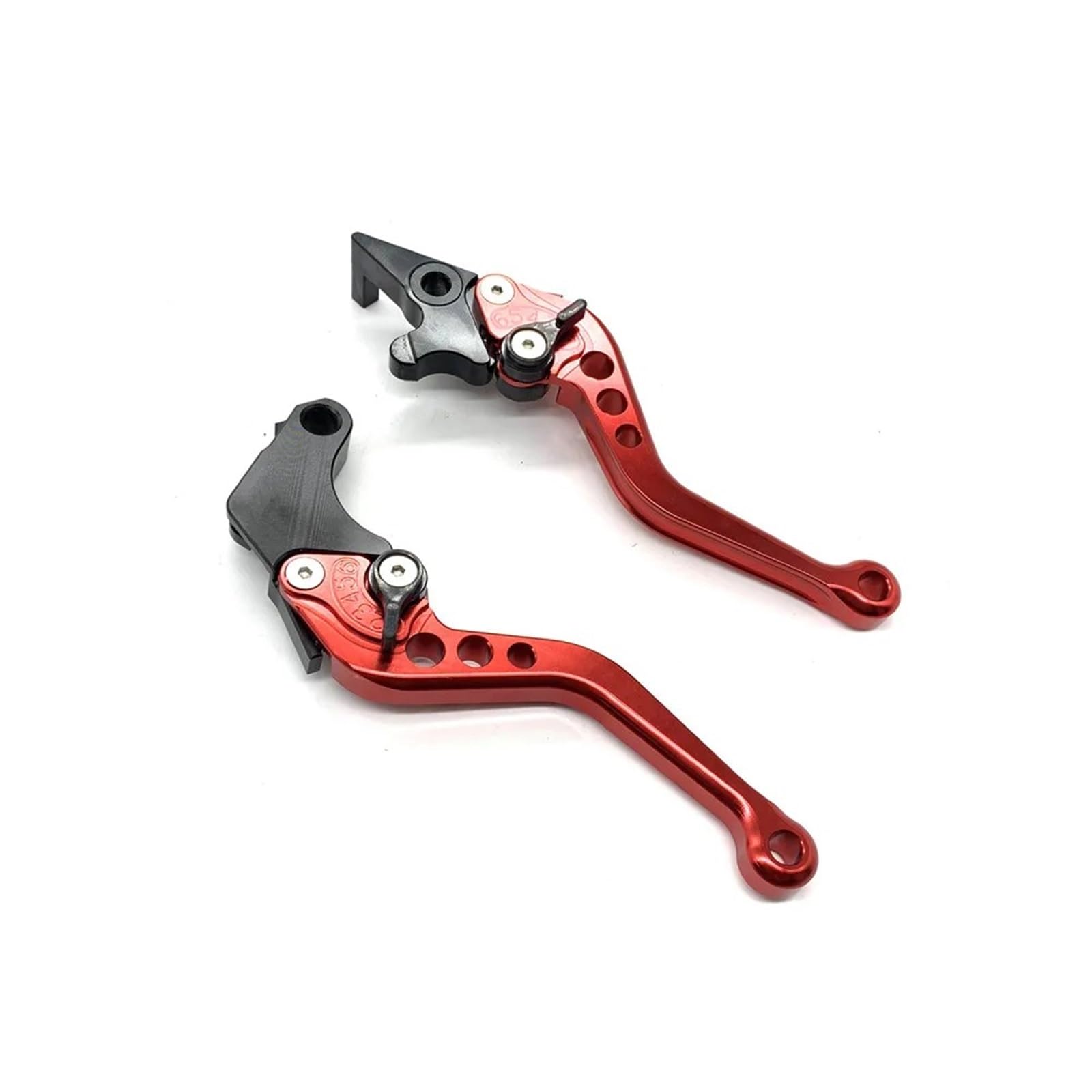 Motorrad Kupplung Bremshebel Für GROM Für MSX 125 2013-2015 Universal Motorrad CNC Bremse Kupplung Hebel Aluminium Shorty Einstellbare Hebel Kupplung Bremshebe(Red) von tusgt