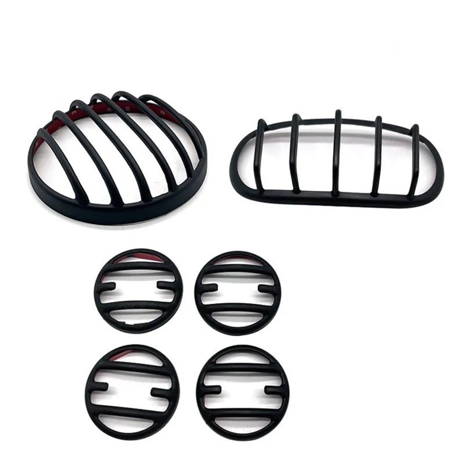 Motorräd Scheinwerfergrill Für Rebel Für CMX300 Für CMX500 Für CMX1100 2020-2024 Motorrad Scheinwerfer Grill Abdeckung Vorderen Kopf Licht Lampe Schutz Schutz Abdeckung Scheinwerfer(Matte Black 6 Pcs) von tusgt