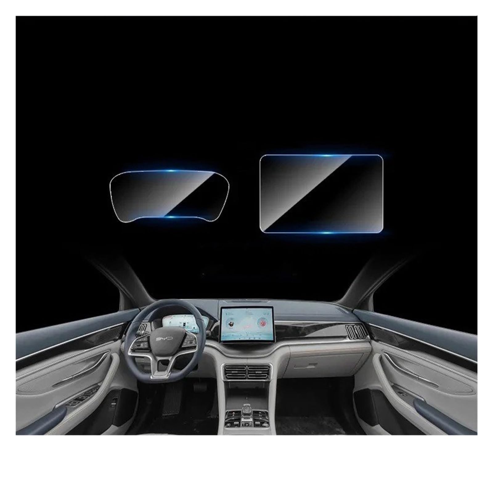 Navigation Schutzfolie Für BYD Für Song Für Plus Für Champion Edition Displayschutzfolie Aus Gehärtetem Glas Center Control Navigation HD Filmschutz Autozubehör Navigations-Displayschutz(Plus 15.6 GPS von tusgt