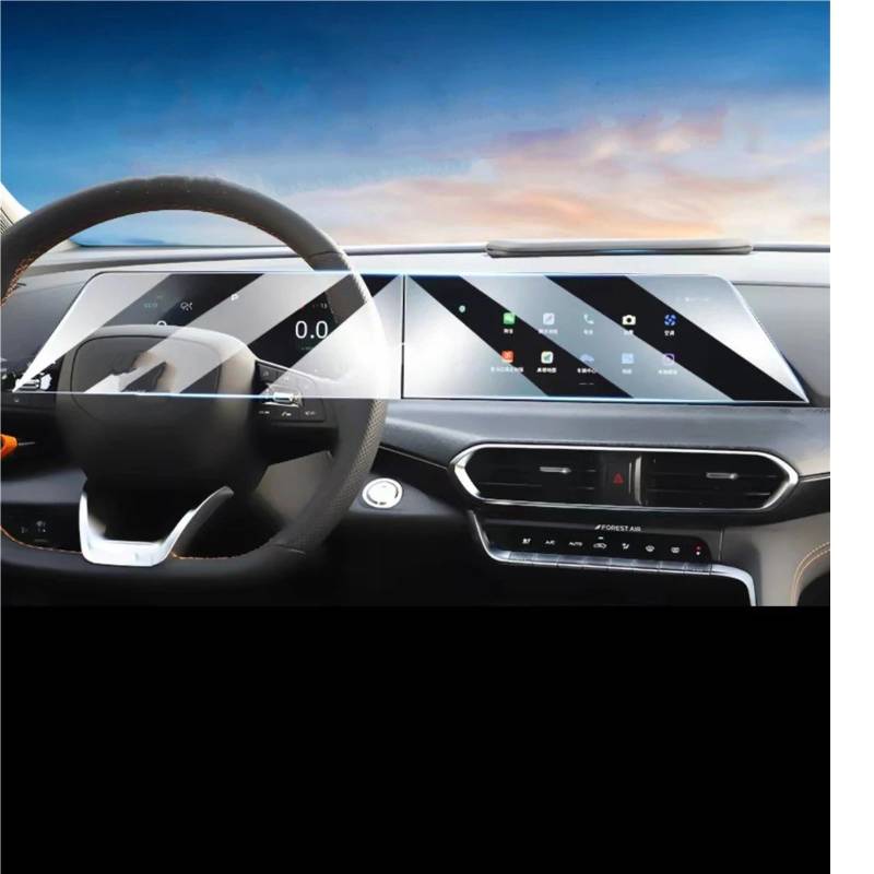 Navigation Schutzfolie Für Changan Für Uni-t Für Einheit 2022 2023 LCD Autoradio GPS Navigation Gehärtetes Glas Und Armaturenbrett Bildschirm Filmschutz Navigations-Displayschutz(12.3 inch) von tusgt