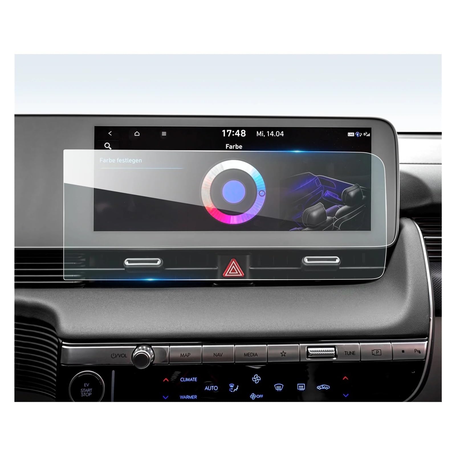 Navigation Schutzfolie Für Ioniq 5 2021-2023 2024 12-Zoll-Auto-Multimedia-Radio-Displayschutzfolie Auto-Innenausstattung Navigations-Displayschutz(Left Hand Drive) von tusgt