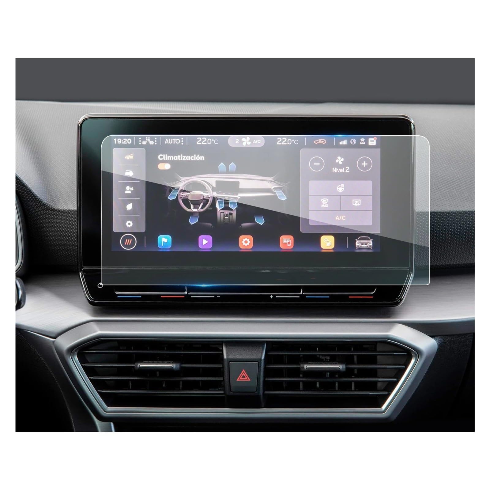 Navigation Schutzfolie Für Leon MK4 Für Cupra Für Formentor Für Cupra Für Born 2023 10-Zoll-Autonavigationsdisplay Displayschutzfolie Zubehör Navigations-Displayschutz(Tempered Glass Film) von tusgt