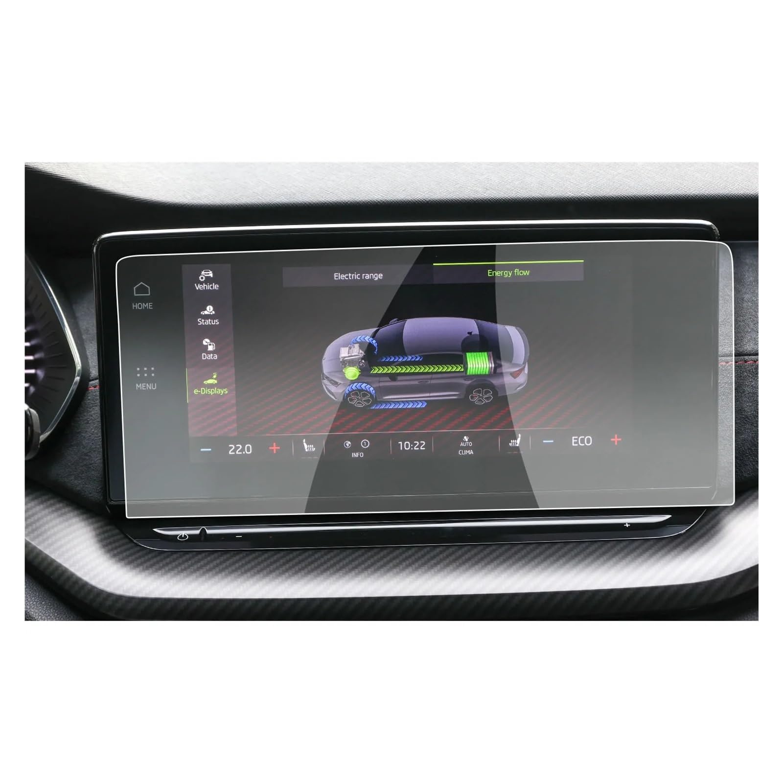 Navigation Schutzfolie Für Octavia MK4 10 Zoll 2020 2021 GPS Navigation Touch Center Display Auto Innen Zubehör Screen Protector Navigations-Displayschutz von tusgt