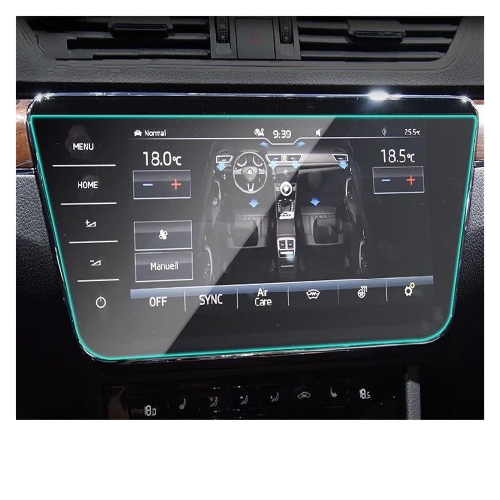 Navigation Schutzfolie Für Skoda Für Superb 2018-2023 8 Zoll Auto GPS Navigation Schutzfolie LCD Bildschirm TPU Film Displayschutzfolie Anti-Kratzer Innenraum Navigations-Displayschutz(9.2 Inch 1PCS,T von tusgt