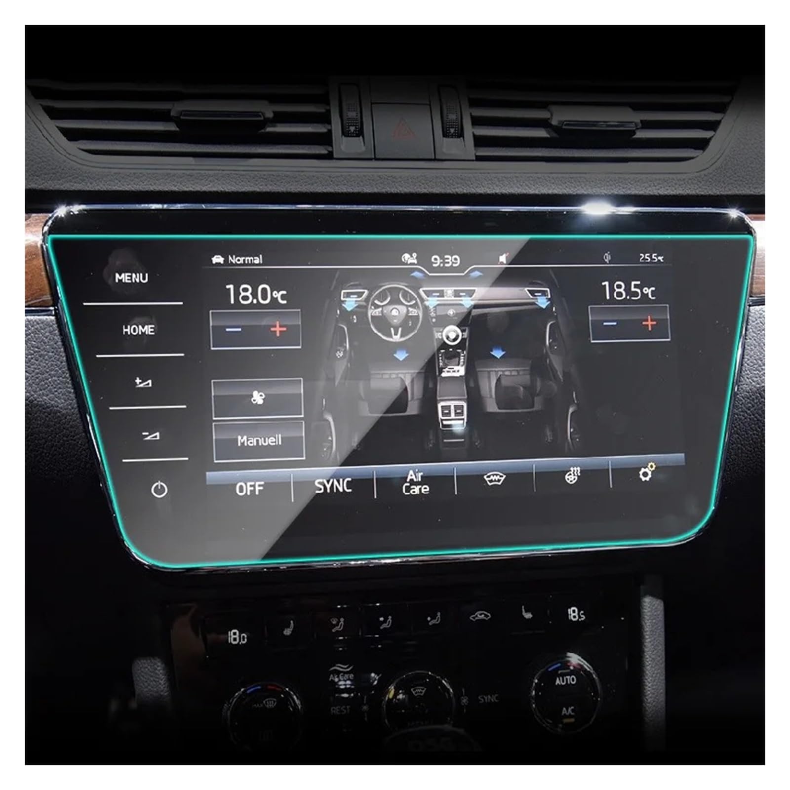 Navigation Schutzfolie Für Skoda Für Superb 2019 2023 9,2 Zoll Auto GPS Navigation Schutzfolie LCD Bildschirm TPU Film Displayschutzfolie Anti Scratch Innenraum Navigations-Displayschutz von tusgt