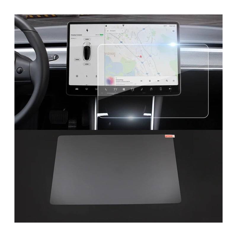 Navigation Schutzfolie Für Tesla Für Modell 3 Y 2023 Zubehör Navigation Screen Protector Gehärtetem Glas Navigations-Displayschutz(3Y- Frosting) von tusgt