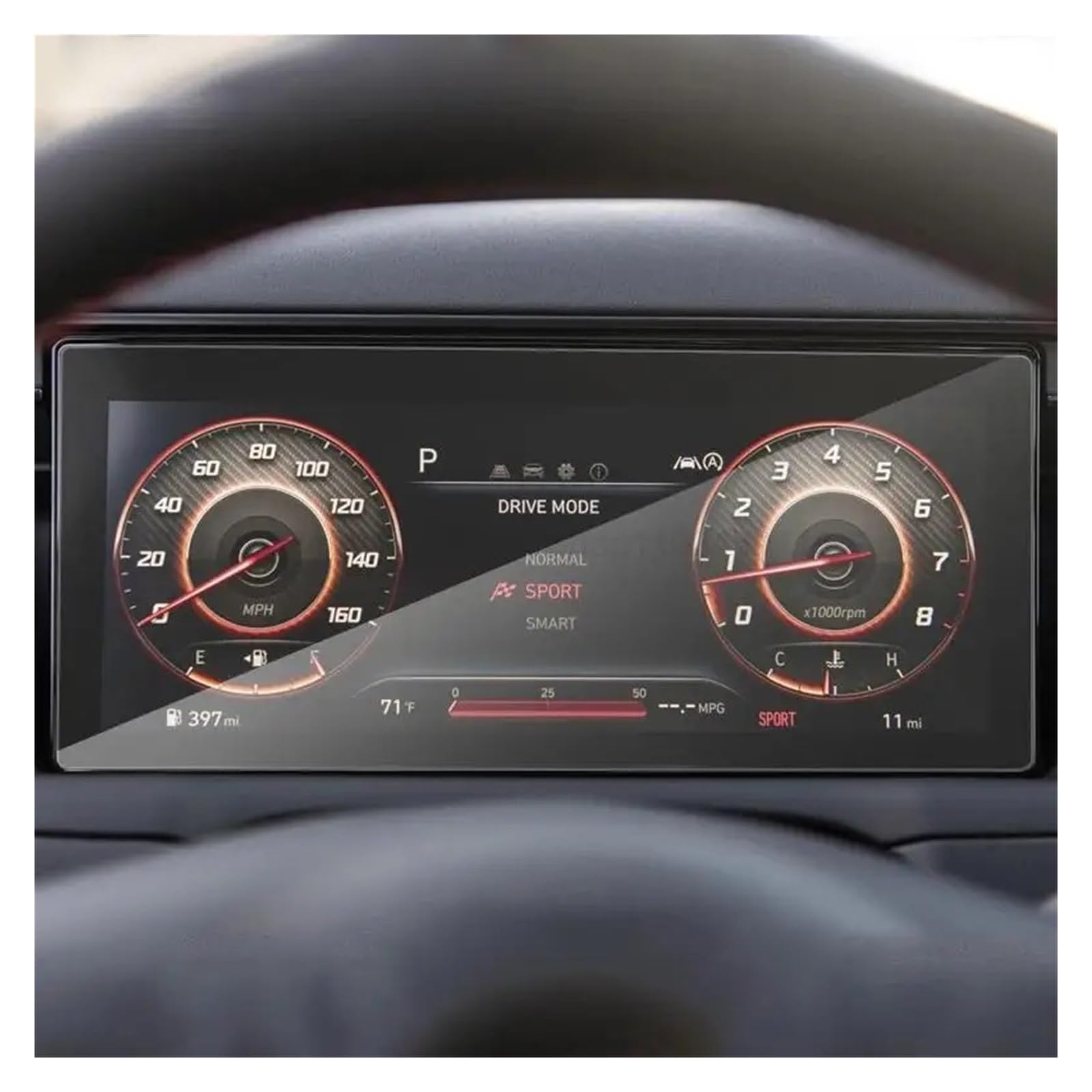 Navigation Schutzfolie Für Tucson Für NX4 2021 2022 2023 Auto-LCD-Instrument Auto-Innenausstattung Displayschutzfolie Aus Gehärtetem Glas Navigations-Displayschutz von tusgt