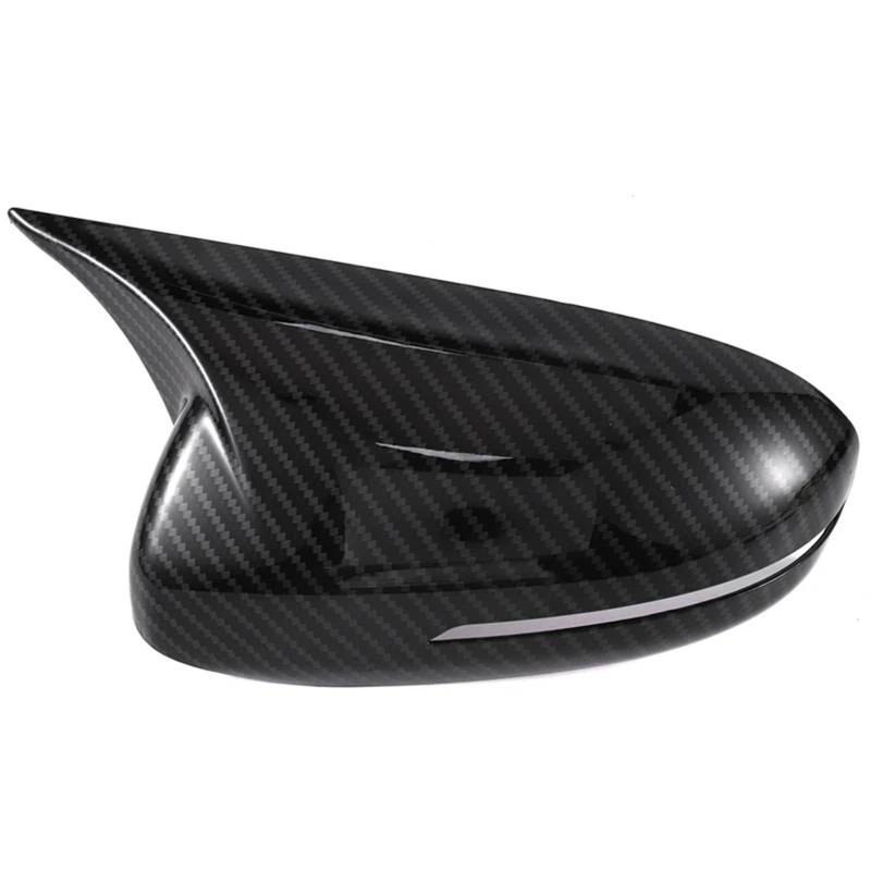 Rückspiegelabdeckung Für KIA Für K5 Für Optima 2011-2015/2016-2020 Auto-Seitentür-Rückspiegel-Horn-Spiegel-Abdeckkappe Aufkleberverkleidung ABS Carbon Fiber Style Schwarz Auto Rückspiegel Kappe(2011 t von tusgt