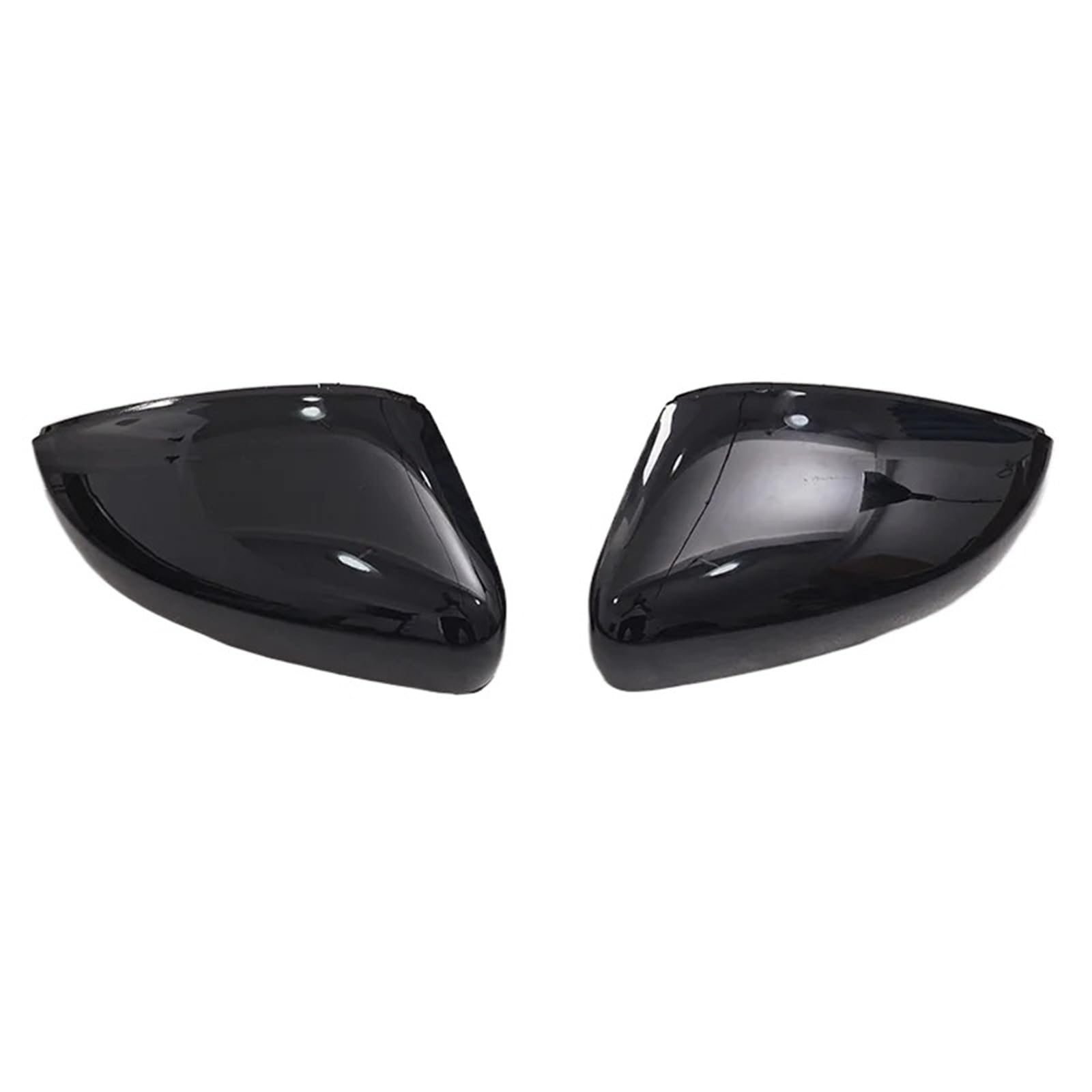 Rückspiegelabdeckung Für VW Für Polo MK5 6R 6C Seite Rückspiegel Abdeckung Ersatz Shell Trim Seite Rückspiegel Kappen Auto Rückspiegel Kappe(Glass Black 1 Pair) von tusgt