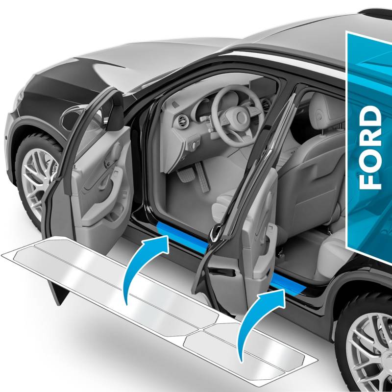 uProtect Auto Einstiegsleisten Schutz für Ford Puma I 2019-2024 - Schutzfolie Autotür Zubehör Zierleisten Lackschutzfolie Transparent von uProtect