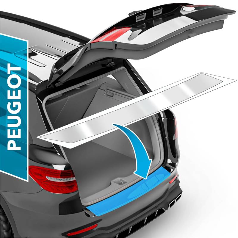 uProtect Auto Ladekantenschutz Folie für Peugeot 308 SW III P51 I 2021-2024 - Stoßstangenschutz, Kratzschutz, Lackschutzfolie - Transparent glänzend Selbstklebend von uProtect