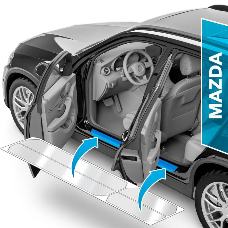 uProtect Auto Einstiegsleisten Schutz für Mazda CX-5 2 (II) KF I 2017-2024 - Schutzfolie Autotür Zubehör Zierleisten Lackschutzfolie Transparent von uProtect