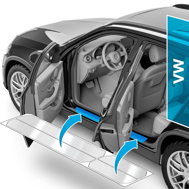 uProtect Auto Einstiegsleisten Schutz für VW ID.7 ED2 I 2023-2025 - Schutzfolie Autotür Zubehör Zierleisten Lackschutzfolie Transparent von uProtect