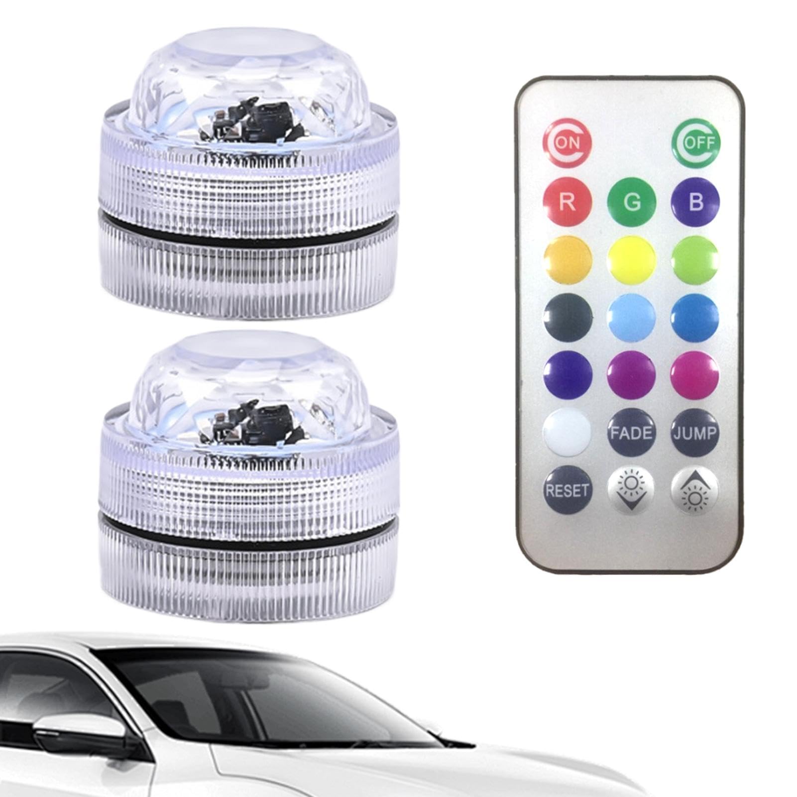Unter dem Auto-Neonlicht-Set, Umgebungslicht für den Autoinnenraum - Kabellose Musiksynchronisation, Farbwechsel, Auto-Fußlichter | Ferngesteuerte Kfz-Beleuchtung für den Innen- und von ulapithi
