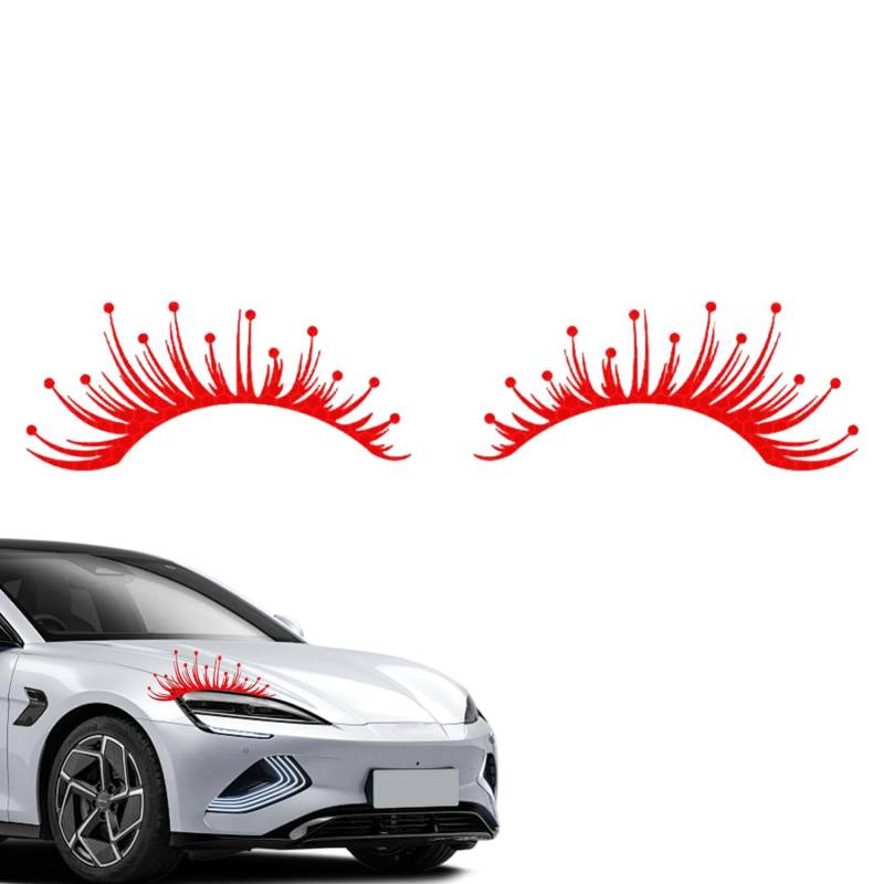 ulapithi Auto-Wimpern für Scheinwerfer-Aufkleber, Augenbrauen-Aufkleber für Auto - Reflektierende Augenbrauen-Aufkleber für falsche Wimpern, Karosserie-Kratzeraufkleber,Auto Scheinwerfer Augenbraue von ulapithi