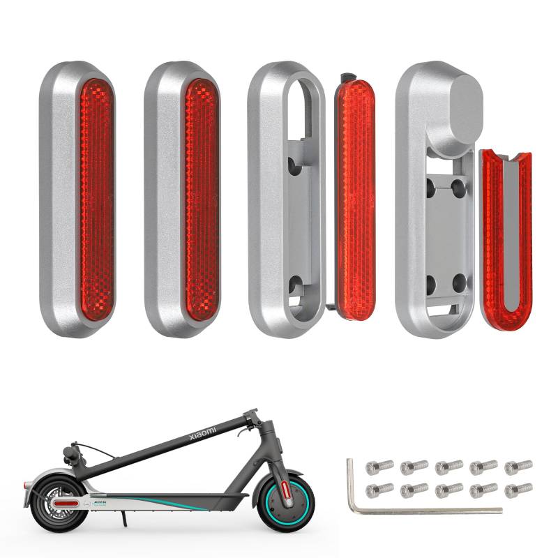 Ulip Scooter Reflektierende dekorative Seitenabdeckung, Scooter-Zubehör, Vorder- und Hinterrad-Seitenabdeckung, Modifikationssatz, Scooter-Teil für Xiaomi M365 1S Pro Pro2 Lite, 4 Stück, rot von ulip