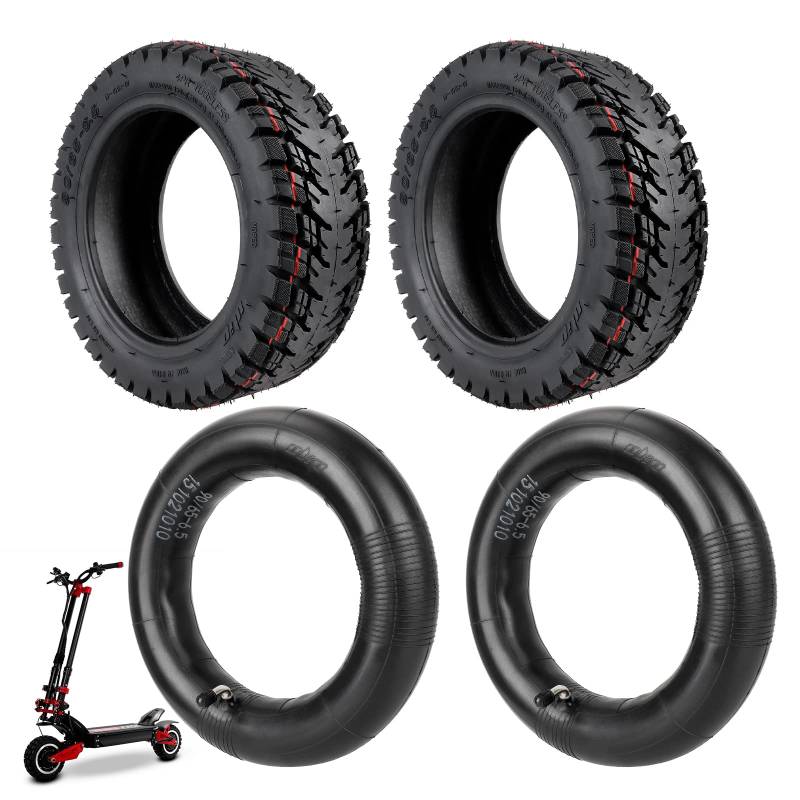 ulip 90/65-6,5 Offroad Reifen + Schlauch, Offroad Tubeless Reifen, für Dualtron Ultra Thunder Zero 11X Speedual Plus scooter,11 Zoll Reifen von ulip