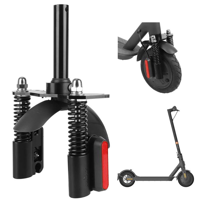 ulip Hydraulische Federung vorne Stoßdämpfer mit Schutzblech vorne und Reflektor für Elektro-Scooter Xiaomi M365 Pro Pro2 1S MI3 Essential Lite von ulip