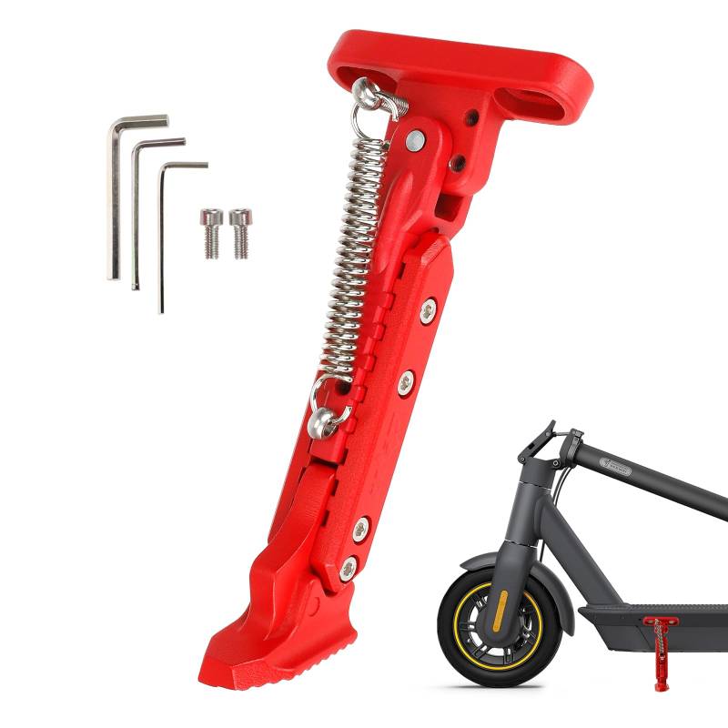 ulip Scooter Kickstand Parken Stand Füße Unterstützung Ersatzteil Kompatibel für Ninebot Max G30/Max G30LP Elektroroller Rot von ulip