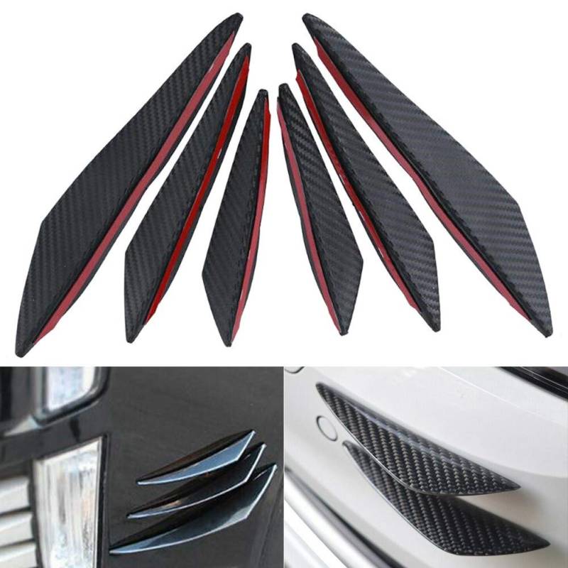 ulofpc 6 stücke Auto Universal Frontstoßstange Deflector Carbon Spoiler Auto Modifikation Zubehör von ulofpc