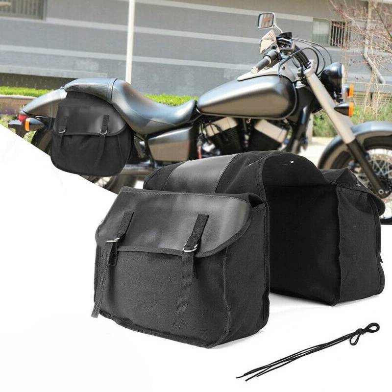 ulofpc wasserdichte Motorrad Satteltasche Fahrradtasche Aufbewahrungstasche Rückentasche Schwarze Segeltuchtasche Reisetasche Motorradzubehör von ulofpc