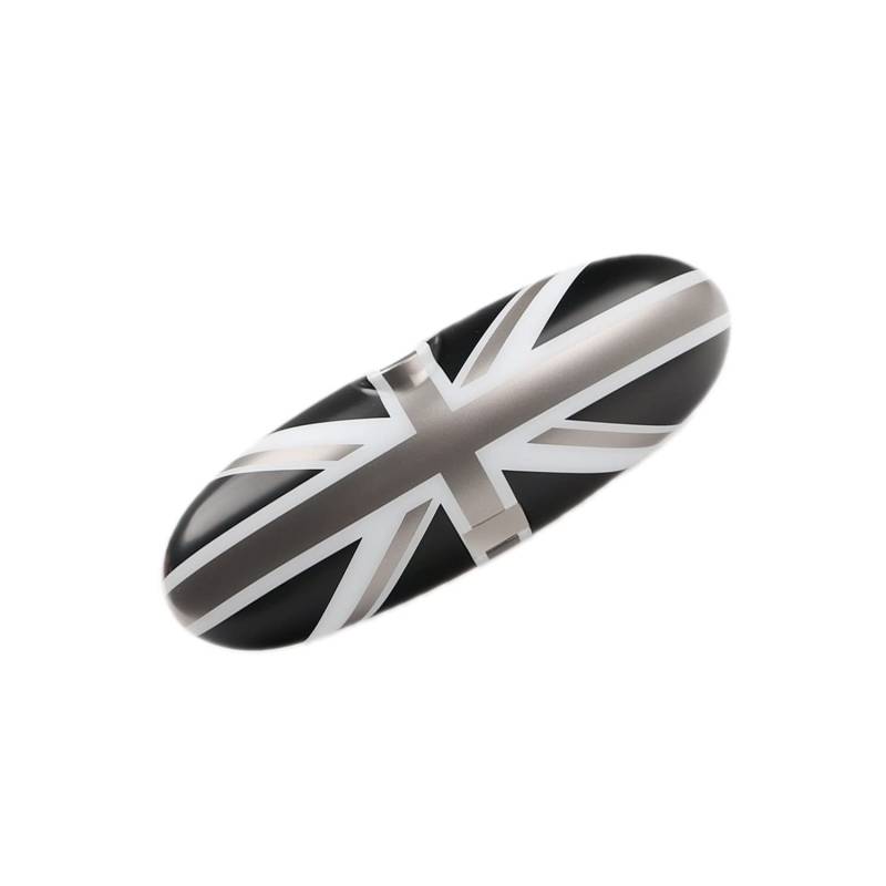 Der UK-Stil Rückspiegel Abdeckungen, Rückspiegel dekorativer Aufkleber Für Mini Cooper One/S/JCW Serie R R50 R52 R53 2002–2006(Union Jack Grau) von uvcany