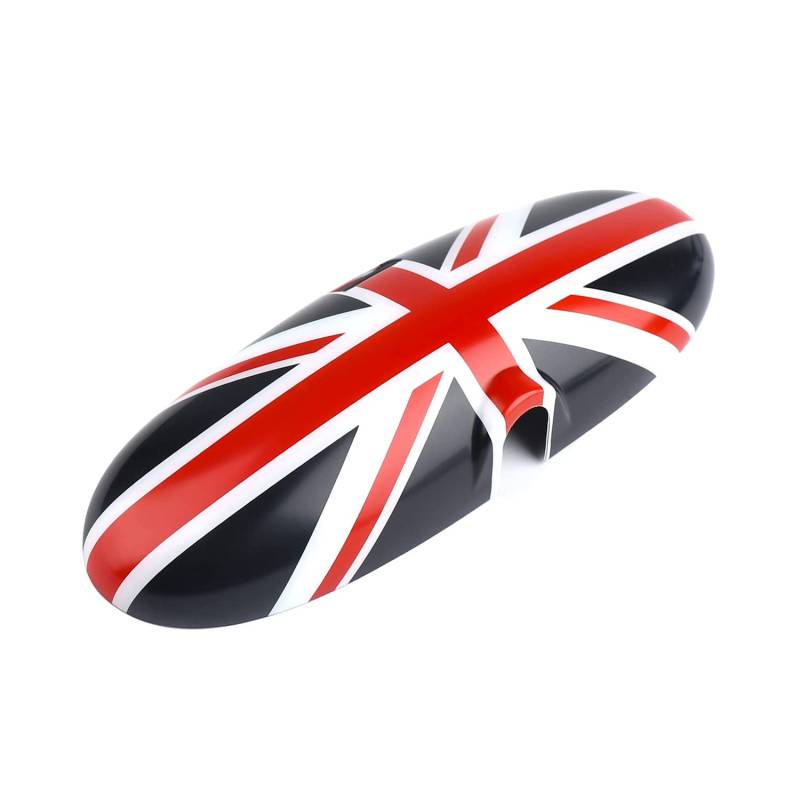 Der UK-Stil Rückspiegel Abdeckungen, Rückspiegel dekorativer Aufkleber Für Mini Cooper One/S/JCW Serie R R50 R52 R53 2002–2006(Union Jack schwarz/rot) von uvcany