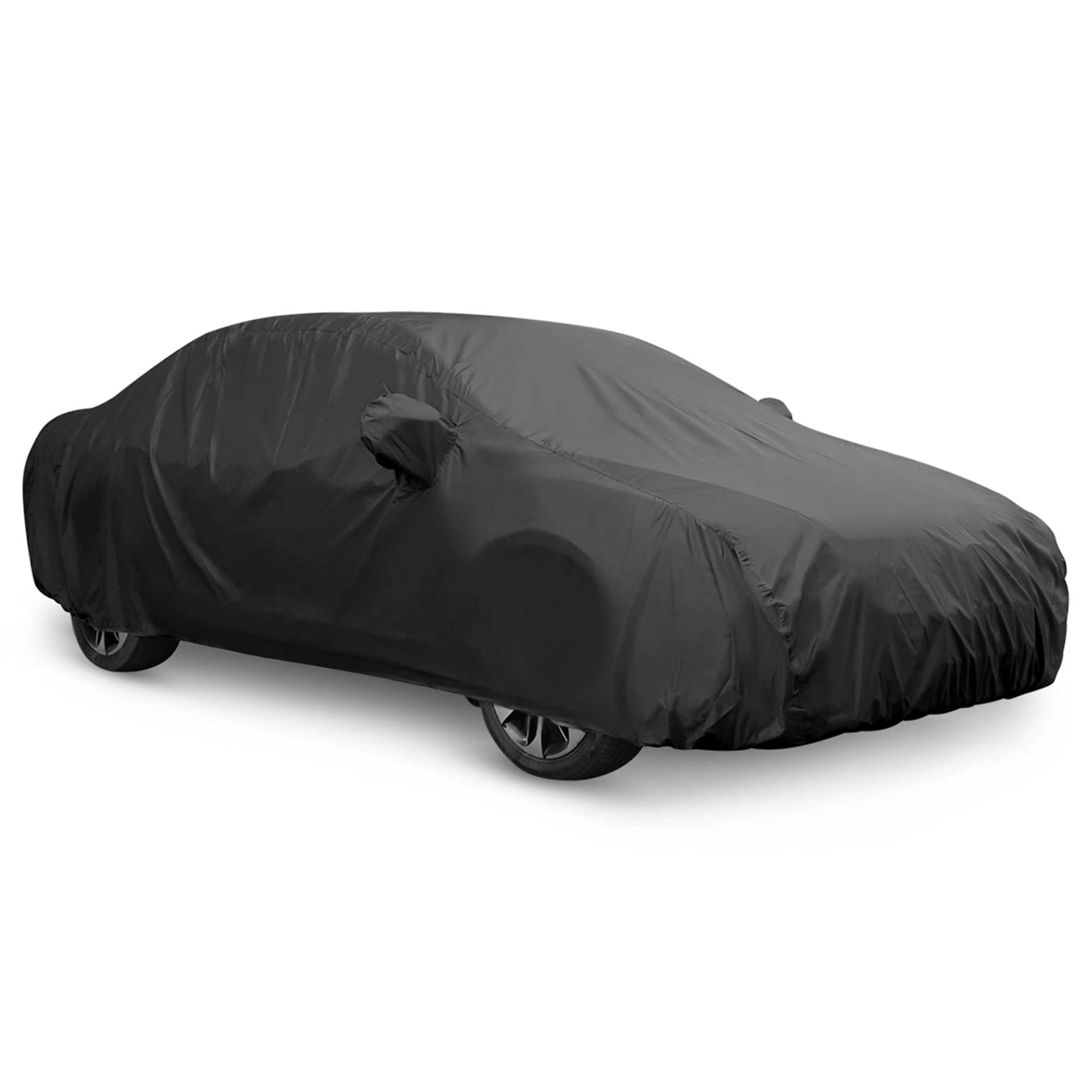 Sourcingmap® Schwarz wasserdicht Car Cover Autoabdeckung mit Spiegeltaschen 3L 4700mm de von uxcell