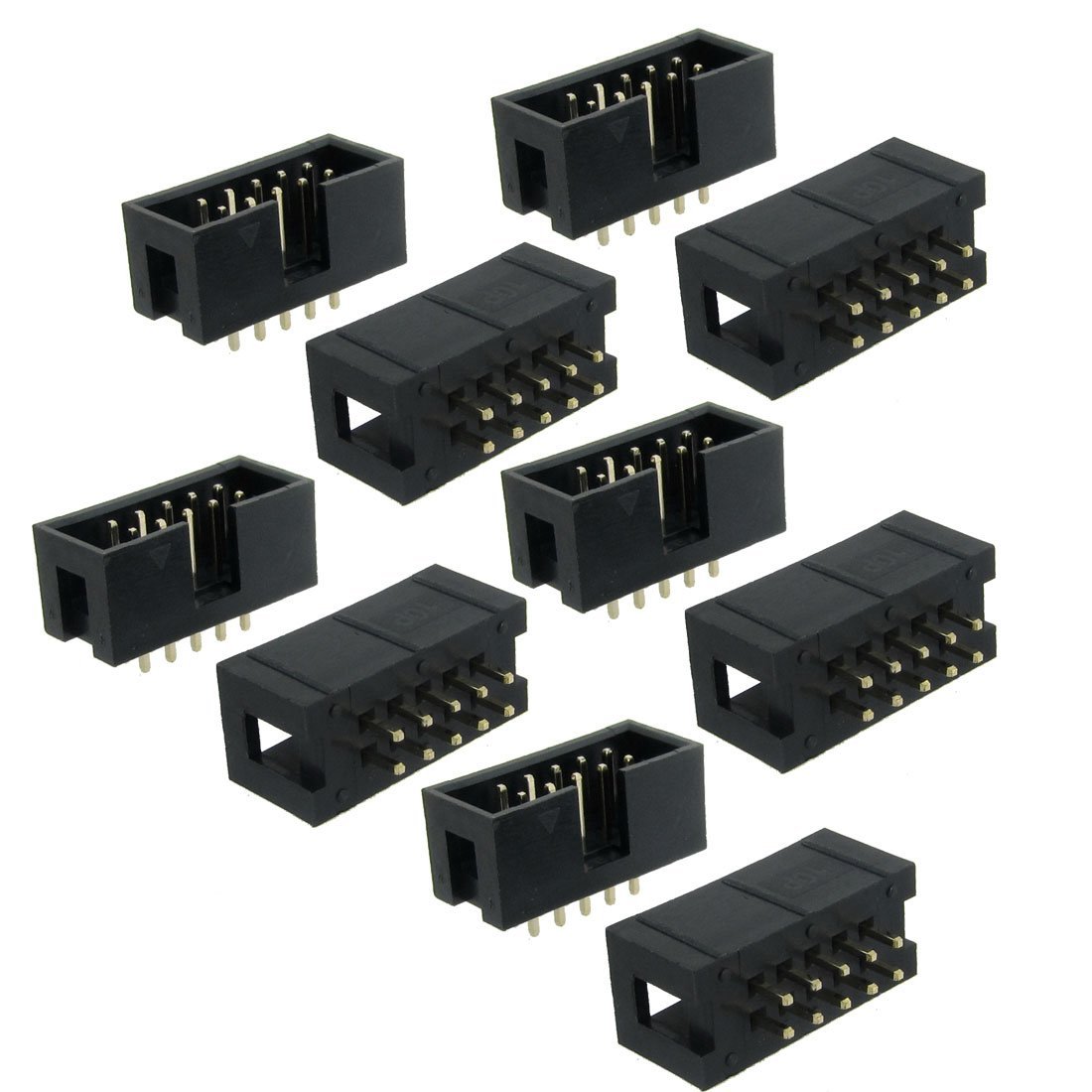 sourcing map 10 Pcs 2x5 Pin 2.54mm Doppel Zeilenabstand PCB IDC Pin Headers Ejykz de von uxcell