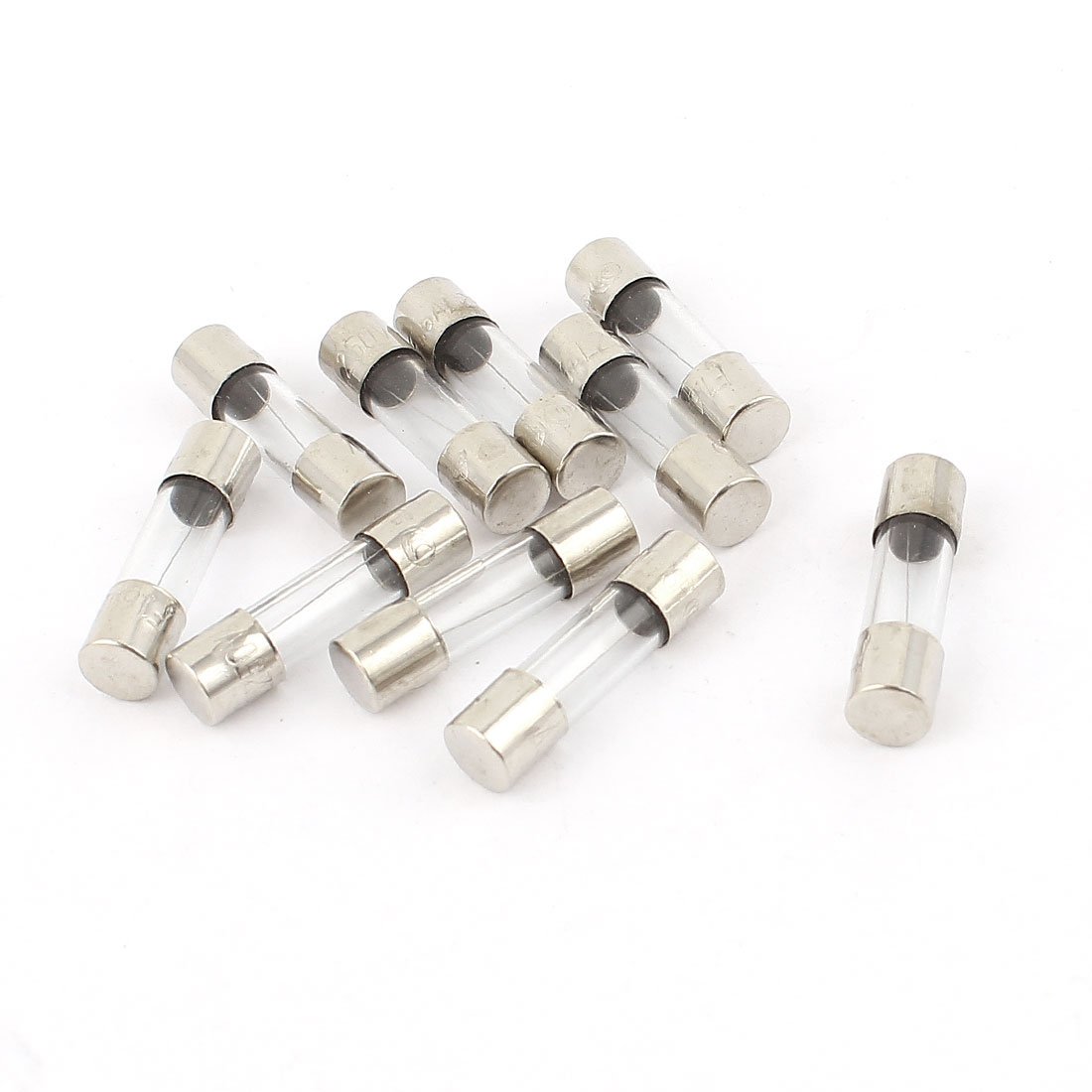 sourcing map 10 Stk 250 V 1,6 A Schnell Schlag Glas Sicherungen, schnell wirkende Röhren 5 mm x 20 mm (10 Stück) von uxcell