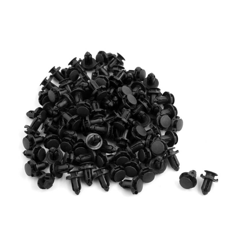 sourcing map 100 STK Schwarz Plastik Spritzschutz Verschluss Befestigung Clips 9 x 18 x 24mm DE de von uxcell