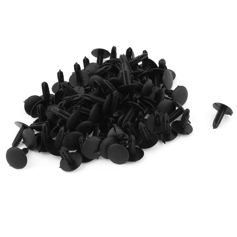 sourcing map 100 Stk. 5mm Loch Kunststoff Niete Stossstange Tuer Kotfluegel Befestigung Clips de von uxcell