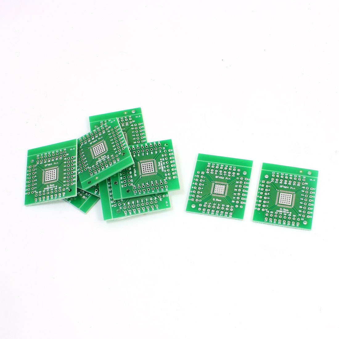 sourcing map 10Pcs Surface Mounted Devices QFN56 QFN64 0.5mm zu DIP56 DIP64 2.54mm IC PCB Adapter Konverter DE de von uxcell