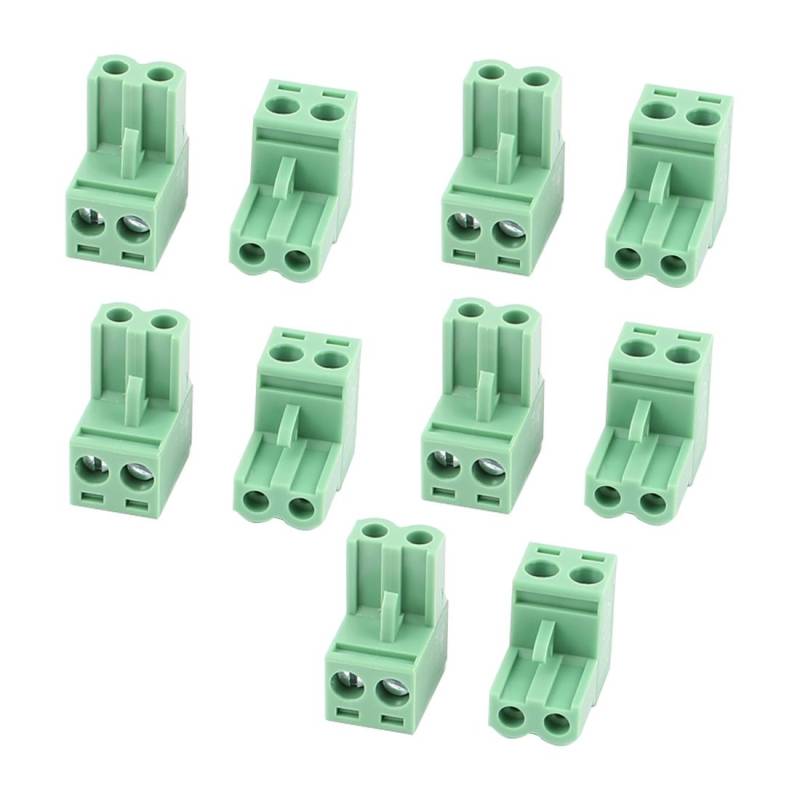 sourcing map 10Stk. KF2EDG 5.08mm Pitch 2P steckbare Klemmenblöcke Stecker Buchse Steckdose DE de von uxcell