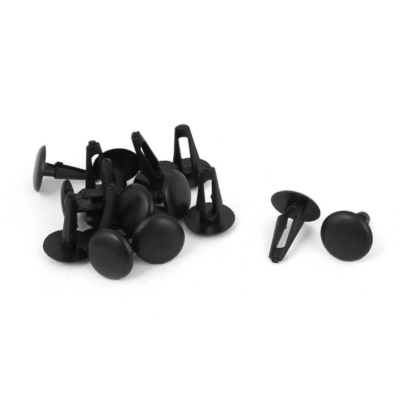 sourcing map 16 Stk. 4mm x 7mm x 15mm Schwarz Kunststoff Stossstange Kotfluegel Niete Befestigung Clip DE de von uxcell