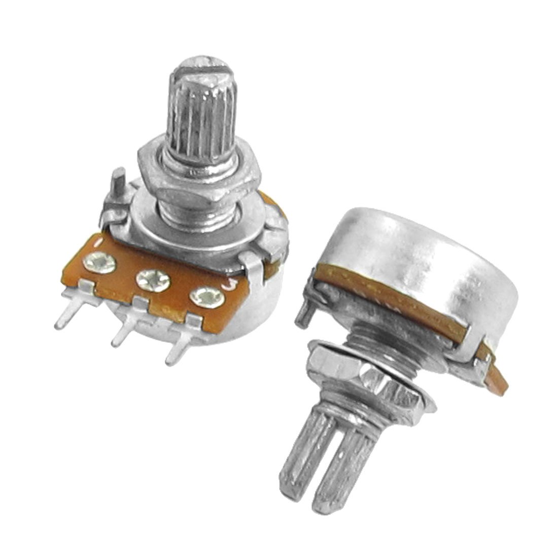 sourcing map 2 Stücke 1M Ohm Single lin Kegel 3P Drehpotentiometer Stereo Potentiometer Poti de de von uxcell